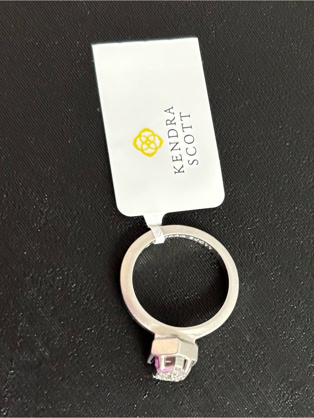 RESERVED FOR @intenselyrisa Kendra Scott Silvertone Platinum Drusy Ring - Picture 8 of 8